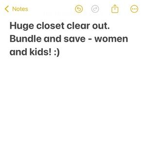 Bundle and save - women and kids closet clean out!!